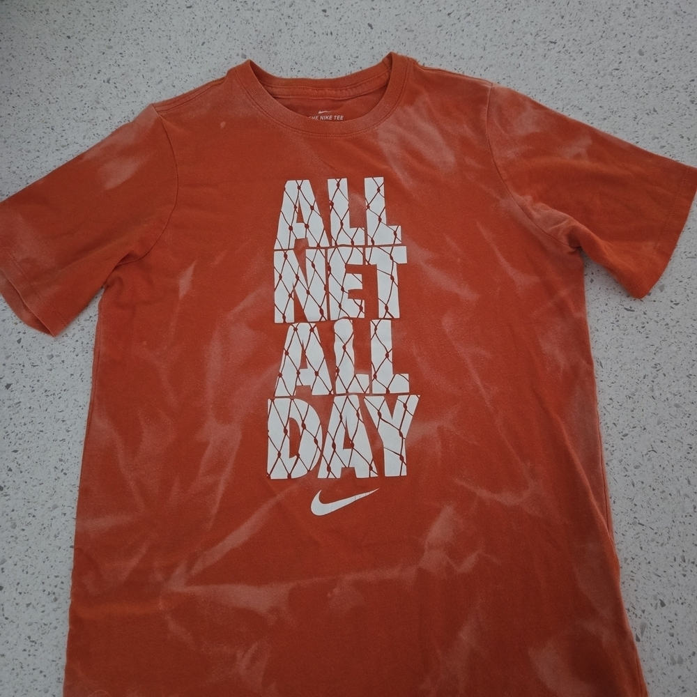 Nike Bold Orange Tee with White Graphic